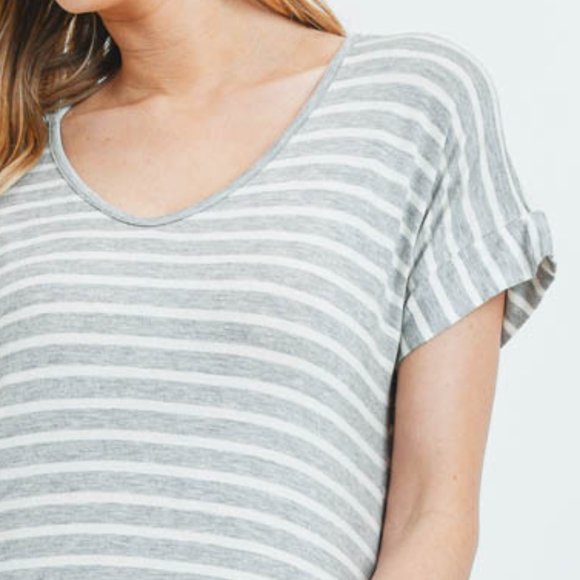 Casual T-Shirt Maxi Dress Gray - Picture 5 of 8